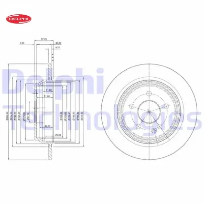 Arka fren dısk aynası mondeo ıv s max galaxy 07>14 kuga ı 08>12 / evoque 12-18 302mm Delphı 6G912A315BA/ 1405500/ 1379931 resmi