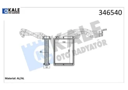 Kalorifer radyatörü ford fiesta/fusion 02> Kale radyatör 2S6H18B539AB/ 1206926/ DD1061A10 resmi
