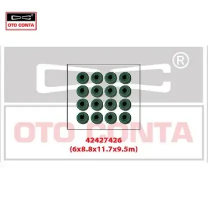 Subap lastiği viton 16 ad 6×8.8x12.2x9.7mm clıo ıı-ııı 1.2 16v-1.5dcı-kng 1.5 dcı-p106-p206-p307 Otoconta 8200496321/ 7700109840/ 0956.38 resmi