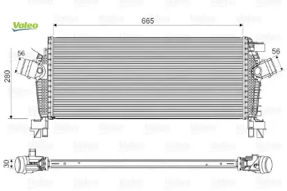 Turbo radyatörü ıntercooler astra j-cruze-zafıra c 1.4 net-nel 1.6-1.8 xer-let-dtl-dth 665×280x30 Valeo 1302148/ 13311080 resmi