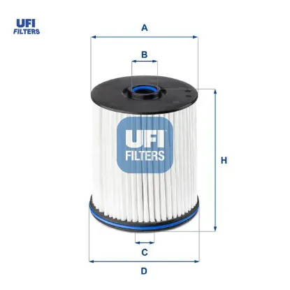 Yakıt filtresi opel ınsıgnıa b 17> 1.5-1.6-2.0 cdtı Ufı 84428486/ 23153963/ 84186990 resmi