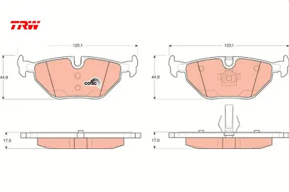 Fren balatası arka bmw e30 e36 e46 e85 e86 Trw 34216778168 resmi