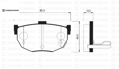 Arka fren balata hyundaı elantra 1.6l g4ed 01-06 / coupe 1.6l 96-02 / kıa cerato 1.6l g4ed 04-> 1.5l 583022FA10/ 5830229A00/ 5830229A10 resmi