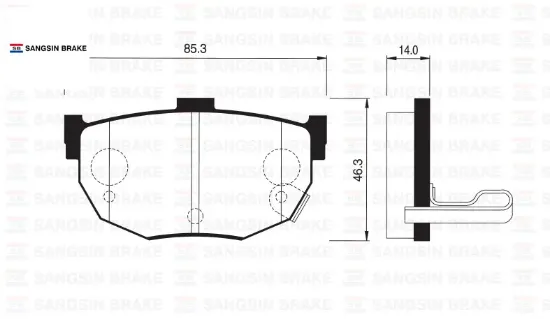 Arka fren balata hyundaı elantra 1.6l g4ed 01-06 / coupe 1.6l 96-02 / kıa cerato 1.6l g4ed 04-> 1.5l 583022FA10/ 5830229A00/ 5830229A10 resmi