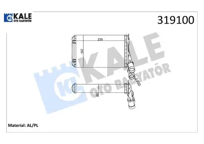 Kalorifer radyatörü partner-berlıngo 1.9d-2.0hdı 97-08 -p306-xsara-xantıa-zx 1.6-1.8-2.0-1.4hdı-1.5d Kale radyatör 6448.78/ 96103384/ 6448.C8/ 96103388 resmi