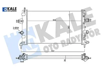 Radyatör astra g 1.6 z16xep ac mek 600×375x26 Kale radyatör 1300270/ 93179909 resmi