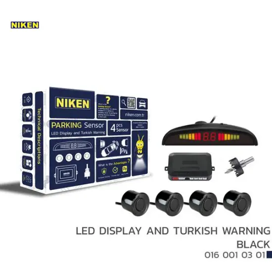 Park sensörü led ekran ve turkce uyarı siyah 22mm Nıken resmi
