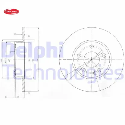 Fren dıskı on mercedes a-class w169 04>12 Delphı A1694210012 resmi