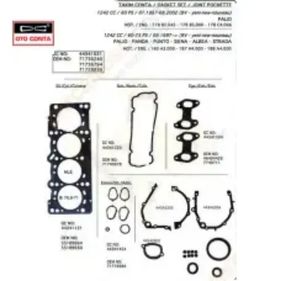 Motor tk contası keçesiz palıo 1.2-uno 60 Otoconta 5892376 resmi
