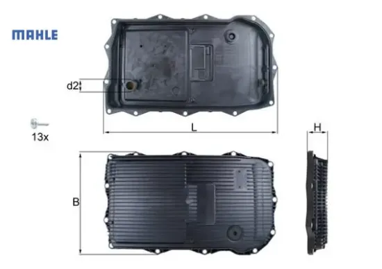 Otomatık sanzıman yag karterı ga8hp45z bmw f20 f45 f30 f10 f01 e84 f25 e70 . land rover defender l 6 Mahle 24118612901/ LR065238/ JDE36541 resmi