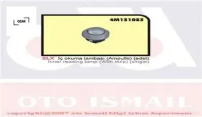 İç okuma lambası ampullü slx 4394678 resmi
