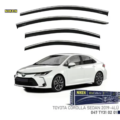 Kromlu cam rüzgarlığı toyota corolla sd 2019- 4lü Nıken resmi