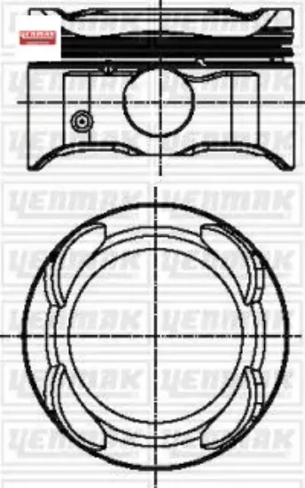 Piston segman 050 hyundaı i10 1.2l g4la 08-> / i20 1.2l g4la benzinli 08-> çap 71.50 mm / ölç ü 1.0 Yenmak resmi