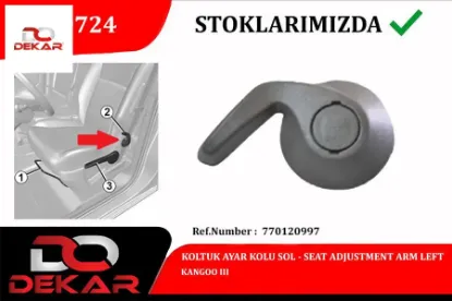 Koltuk ayar kolu l kangoo ııı Dekar 7701209971 resmi