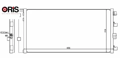 Klima radyatörü kondanser dacıa duster 10> 1.5dci Orıs 8200880551/ 921008028R resmi