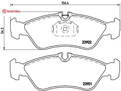 Fren balatası arka mercedes sprınter b901>b904 . vw lt 28-35-46 Brembo A0024204020/ 2D0698451 resmi