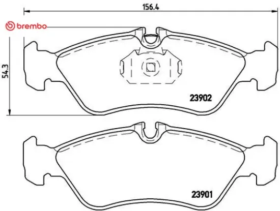 Fren balatası arka mercedes sprınter b901>b904 . vw lt 28-35-46 Brembo A0024204020/ 2D0698451 resmi
