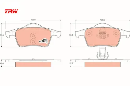 Arka balata volvo s60 2000-2010 s80 1998-2006 v70 97-07 xc70 97-07 s70 97-00 Trw 272399/ 274334/ 8634925/ WVA23075 resmi