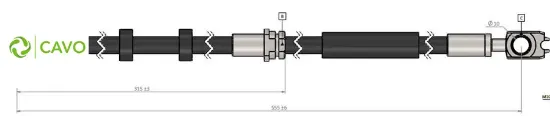 Fren hortumu ön rapıd spaceback nh1 nh3 12-.. Cavo 6R0611701A/ 6R0611701B/ 6R0611701F resmi