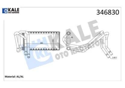 Kalorıfer radyatoru land rover 276dt 406pn dıscovery 3 l319 368dt 428ps r.r sport 1 l320 borulu Kale radyatör JEP500020/ LR017030 resmi