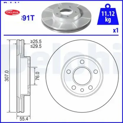 Fren diski tekli paket . delikli ön vw caravelle. multıvan. touareg. transporter 10/2002 > Delphı 7E0615301D/ 7H0615301D/ JZW615301E resmi