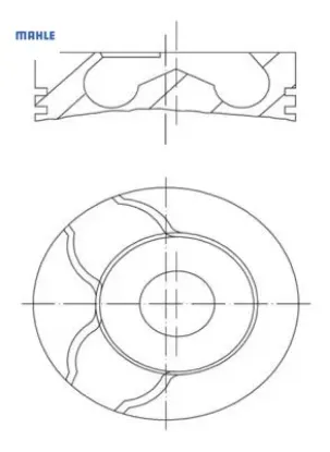Motor piston segman 0.50 80.00 laguna ı-ıı 97>07 trafıc ıı 01>14 kangoo 01> vivaro 01>14 1.9 dcı f9q Mahle 7701472833L/ 7701472834M/ 7701472835N resmi