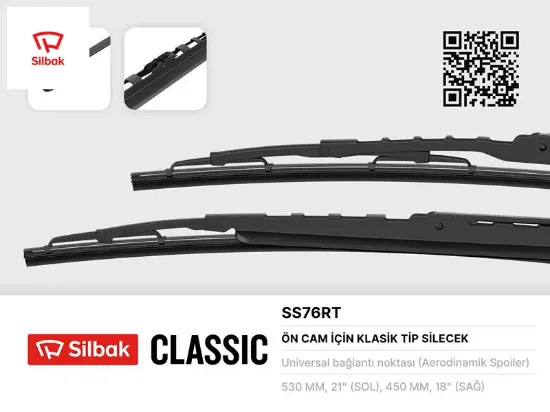 Silecek süpürgesi 530/450mm rüzgarlıklı mıcra polo ııı 95-01 Sılbak resmi
