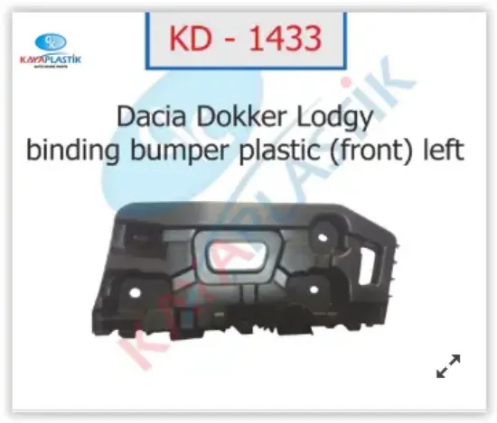 Ön tampon bağlantı ayağı sol dacıa dokker-lodgy Kaya plastık 622232662R resmi
