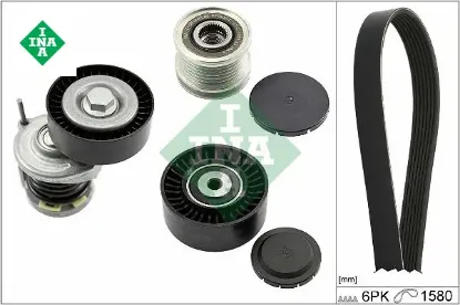 Kanallı v kayış kiti a4-a5-a6-q5 2.0 tdı 2008-2016 Ina 038903315AD/ 038903315T/ 03G145276 resmi