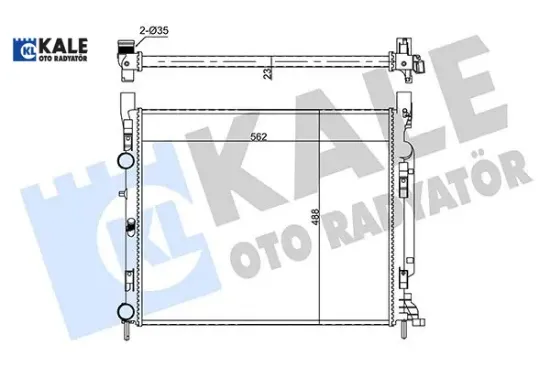 Motor su radyatoru mercedes cıtan w415 12> . renault kangoo ıı 1.2tce-1.5dci-1.6 16v 08> Kale radyatör A4155000102/ 8200455801 resmi
