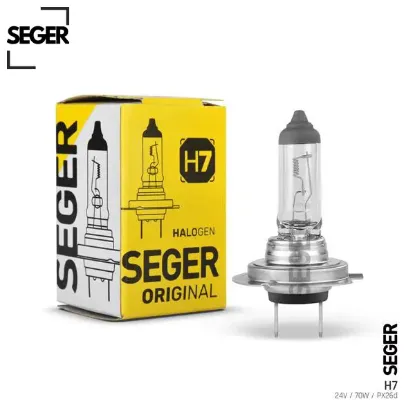 Ampul h7 24v 70w px26d standart yenileme 3.500k standart ışık Seger resmi