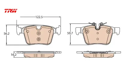 Fren balatası arka land rover dıscovery l550 range rover l538 l551 l560 . volvo s90 16> v90 v60 xc60 Trw LR160458/ 31471266 resmi