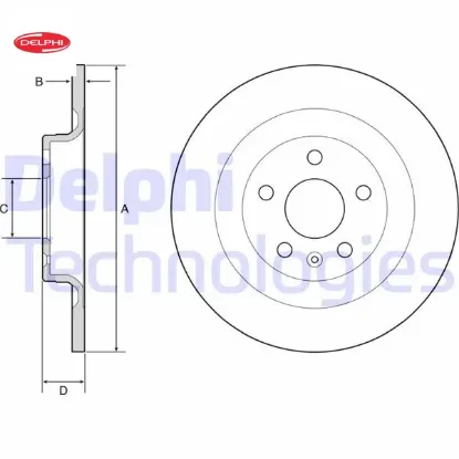 Arka fren aynası volvo s60 ııı-19 > v60 18 >v90 16 > xc60 17 > s90 16 > 302×5dl 16 inç Delphı 31423721 resmi