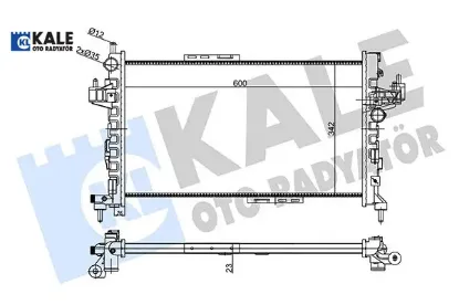 Su radyatörü opel corsa c-combo-tıgra 1.3 1.7 cdtı 03 > mt ac mekanik 600×342x23 24466780-93177424-9 Kale radyatör 1300259/ 1300261/ 1310381/ 13100381 resmi
