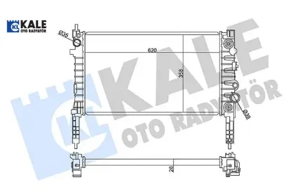 Radyatör opel mokka-mokka x a14net otomatik 1.4 12- chevrolet trax Kale radyatör 1300360/ 95298556 resmi