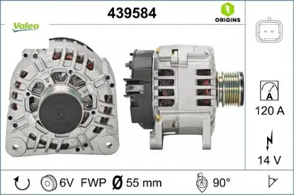 Alternatör 14v 125a renault clıo ıı 01>06 kangoo 01>06 clıo symbol 01>09 symbol ıı 08> duster 10> lo Valeo 8200385098/ 8200537415 resmi