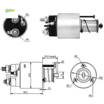 Mars otomatıgı 12v peugeot partner / renault kangoo 1.9 d cıvatalı d6ra p309 Valeo 594183/ 182626 resmi