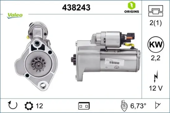 Marş motoru vw crafter-amarok-mercedes sprinter 10> 12v-12 diş Valeo 2H0911023F/ 2H0911023A/ 2H0911023A resmi