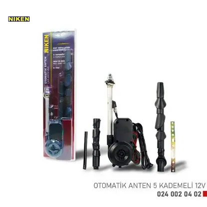 Otomatik anten 5 kademeli 12v Nıken 240020402 resmi