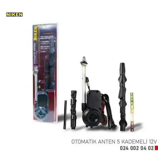 Otomatik anten 5 kademeli 12v Nıken 240020402 resmi