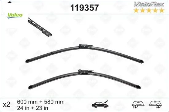 Sılecek supurgesı takımı 600mm / 580mm bmw e60 swf Valeo 61610421055/ 61610431438/ 301370 resmi
