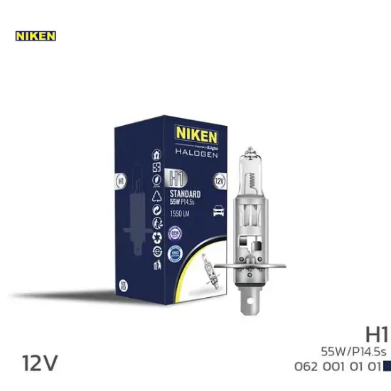 Nıken h1 55w halojen ampul p14.5s 12v Nıken resmi