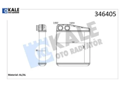 Kalorifer radyatörü clıo ııı-modus 04>twng 07> Kale radyatör 7701208766/ 27140AX700/ 27140AX70A resmi