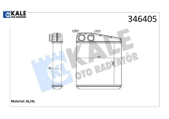 Kalorifer radyatörü clıo ııı-modus 04>twng 07> Kale radyatör 7701208766/ 27140AX700/ 27140AX70A resmi