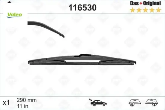 Sılecek supurgesı arka 290mm mercedes w246 s204 . opel astra g . peugeot 407 508 5008 308 2008 swf Valeo A2048200345/ 6426XJ/ 287909363R resmi