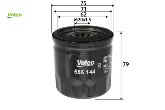 Yag fıltresı mercedes om607 w176 w246 c117 x156 w415 . renault clıo ıv 12> megane ıv 15> duster 12> Valeo A6071840225/ 152085488R/ 152089599R resmi