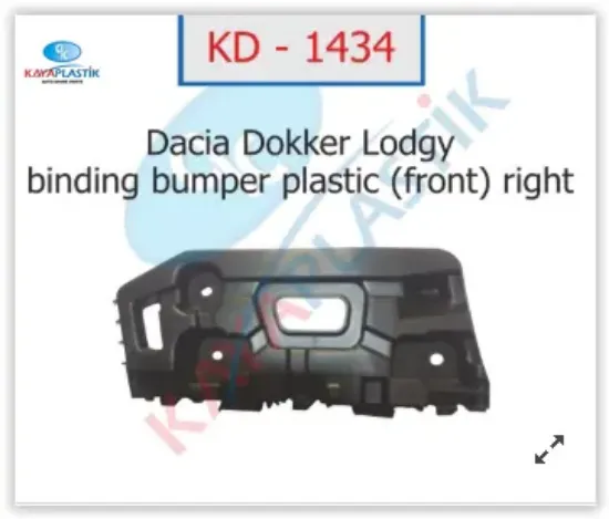 Ön tampon bağlantı ayağı sağ dacıa dokker-lodgy Kaya plastık 622224036R resmi