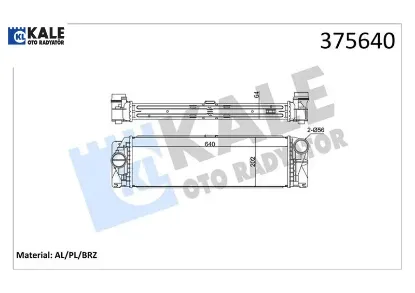 Turbosarj radyatoru mercedes sprınter b907 b910 18> Kale radyatör A9075011600 resmi