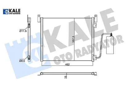 Klima radyatörü kondenser opel vectra c gts-sıgnum 3.0 cdtı Kale radyatör 1850117/ 12775542/ 12805059/ 13106817 resmi