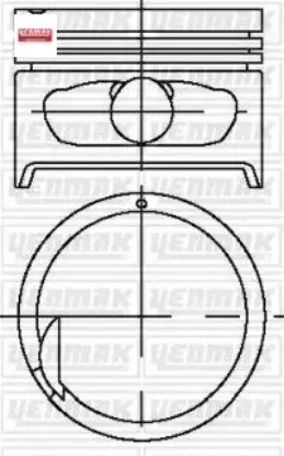 Piston segman std hyundaı accent 1.5l 4g15 g4ek 95-00 çap 75.50 mm / ölçü 1.5 x 1.5 x 3.0 adet fiyat Yenmak resmi